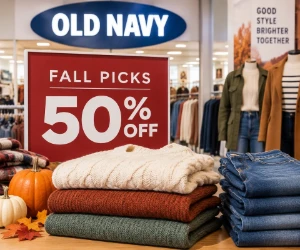 Old Navy Fall Picks 50% Off - Half-Price Styles for Cooler Weather