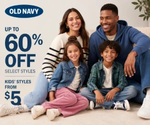 Old Navy Puts the Whole Family on Sale: 60% Off Select Styles, Kids’ Clothes From $5 & More