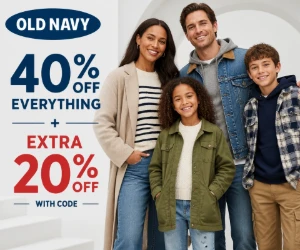 Old Navy Sale: 40% Off Everything + Extra 20% Off