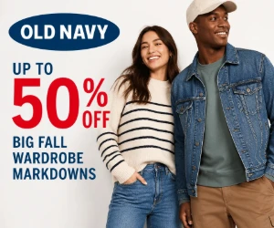 Old Navy Sale: Save Up to 50% - Big Fall Wardrobe Markdowns