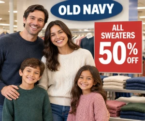 Old Navy Sweater Sale: ALL Sweaters 50% Off for the Whole Family