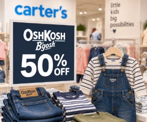 OshKosh B’gosh 50% Off at Carter’s - Denim & Kids’ Classics for Half Price