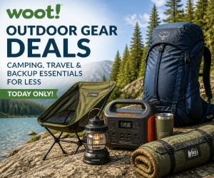 Outdoor Gear Deals at Woot - Camping, Travel & Backup Essentials for Less