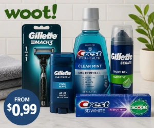 Personal Care at Woot From $0.99 - Gillette, Crest & More for Stock-Up Prices