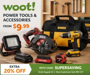 Power Tools & Accessories at Woot From $9.99 + Extra 20% Off
