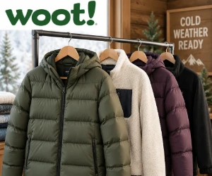 Puffer Jackets, Coats & Fleece + Extra $10 Off $40 at Woot