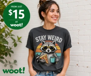 Raccoon Graphic Tees at Woot From $15 for Anyone Tired of Boring Shirts
