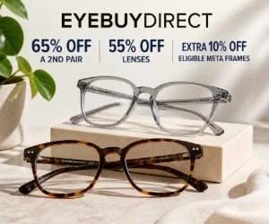 Refresh Your Eyewear at EyeBuyDirect: 65% Off a 2nd Pair, 55% Off Lenses & More