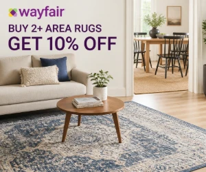 Refreshing Two Rooms? Buy 2+ Area Rugs at Wayfair and Get 10% Off
