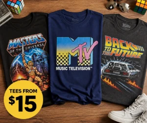 Retro 80s Graphic Shirts at Woot From $15 for Pop-Culture Fans