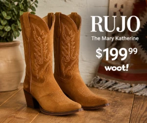 RUJO The Mary Katherine Boots for $199.99 at Woot - Western Style Without the Full-Price Hit