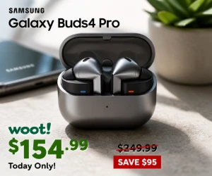 Samsung Galaxy Buds 4 Pro for $154.99 at Woot - Save $95 vs. Reference Price