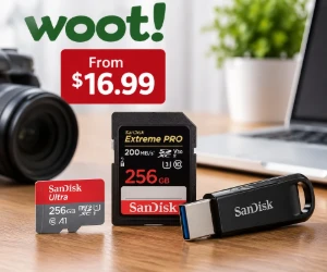 SanDisk Memory Cards & USB Drives From $16.99 at Woot Today