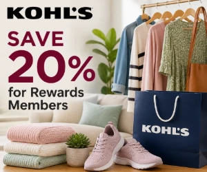 Save 20% at Kohl’s for Rewards Members - Easy Extra Savings