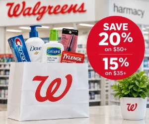 Save 20% on $50+ or 15% on $35+ at Walgreens With Code
