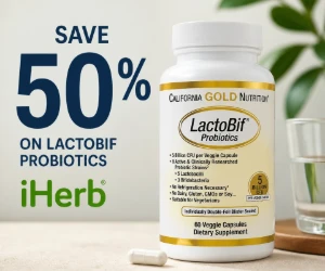 Save 50% on California Gold Nutrition LactoBif Probiotics at iHerb