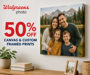 Save 50% on Canvas & Custom Framed Prints at Walgreens Photo