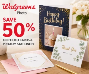 Save 50% on Photo Cards & Premium Stationery at Walgreens Photo