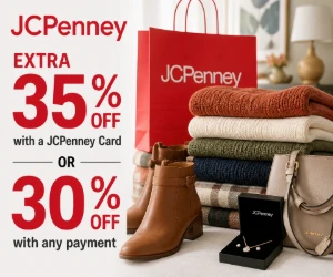 Save an Extra 35% at JCPenney with a JCPenney Card - Or 30% Off with Any Payment