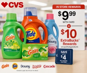 Select Gain, Tide & More at CVS for $9.99 + $10 ExtraBucks Rewards