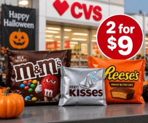 Select Halloween Candy 2 for $9 at CVS - M&M’s, Hershey’s Kisses & More