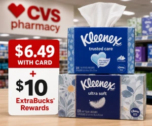 Select Kleenex at CVS for $6.49 + $10 ExtraBucks Rewards