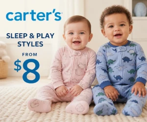 Sleep & Play Styles From $8 at Carter’s - Cozy One-Piece Outfits for Less