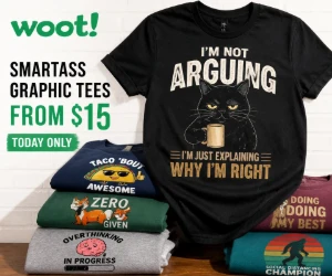 Smartass Graphic Tees at Woot From $15 - Funny Shirts That Don’t Take Themselves Seriously