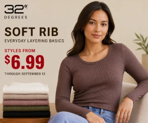 Soft Rib Styles From $6.99 at 32 Degrees - Everyday Layering Basics for Fall