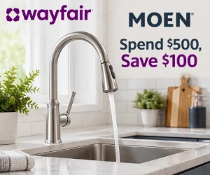 Spend $500, Save $100 on Select Moen at Wayfair