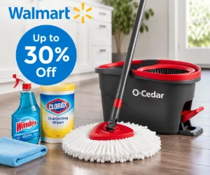 Spin Mops & Household Cleaning Supplies Up to 30% Off at Walmart