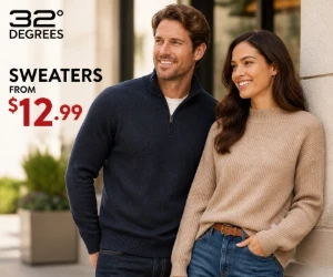 Sweaters From $12.99 at 32 Degrees - Fall Layers Arrive on a Small Budget