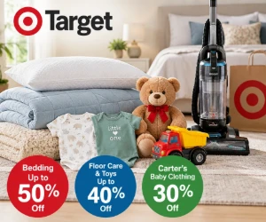 Target Deals: Bedding Up to 50% Off, Floor Care & Toys Up to 40% Off, Carter’s Baby Clothing 30% Off & More