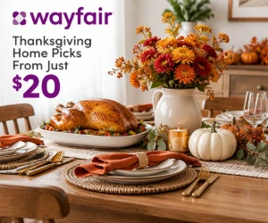 Thanksgiving Home Picks From Just $20 at Wayfair