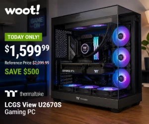 Thermaltake LCGS View U2670S Gaming PC for $1,599.99 at Woot - Save $500 vs. Reference Price