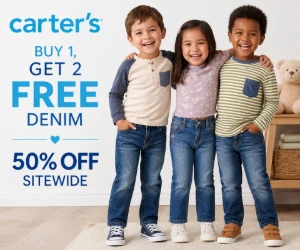 Three Pairs of Jeans for One at Carter’s + 50% Off Sitewide, $5 Kids’ Separates & More