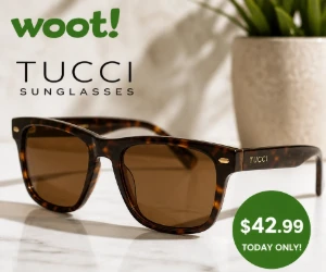 Tucci Sunglasses at Woot for $42.99 - Stylish Shades Without Designer-Level Pricing