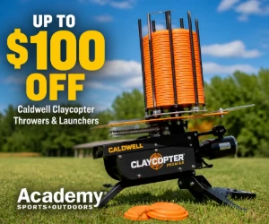 Up to $100 Off Caldwell Claycopter Throwers & Launchers at Academy