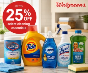 Up to 25% Off Household Cleaning Essentials at Walgreens - Restock the Cleaning Cabinet for Less