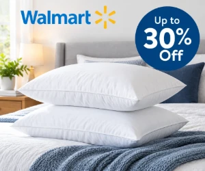 Up to 30% Off Pillows & Sleep Comfort Essentials at Walmart