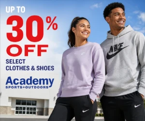 Up to 30% Off Select Clothes & Shoes at Academy Sports + Outdoors