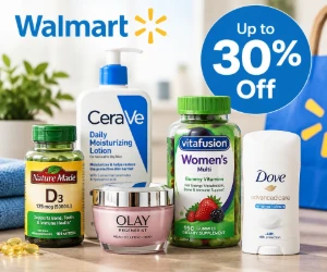 Up to 30% Off Vitamins, Beauty & Wellness at Walmart