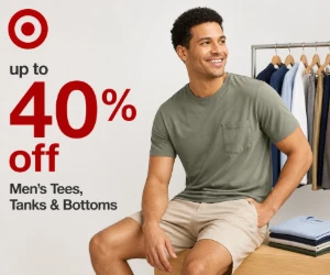Up to 40% Off Men's Tees, Tanks & Bottoms at Target