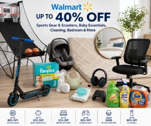 Up to 40% Off Sports Gear & Scooters, 30% Off Baby Essentials, Cleaning & More at Walmart