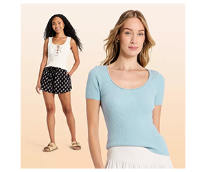 Up to 40% Off Women's Tees, Tanks & Bottoms at Target