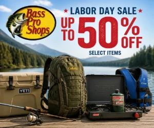 Up to 50% Off at Bass Pro Shops - Labor Day Savings on Outdoor Gear
