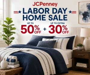 Up to 50% Off + Up to Extra 30% Off JCPenney Home for Labor Day