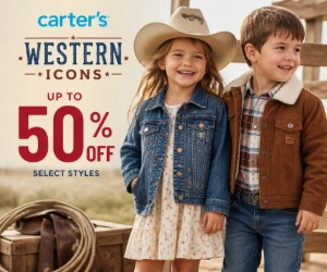 Up to 50% Off Western Icons at Carter’s - Fall Kids’ Styles With a Western Twist