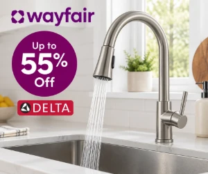 Up to 55% Off Select Delta Faucets at Wayfair