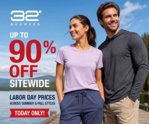 Up to 90% Off Sitewide at 32 Degrees - Labor Day Prices Across Summer & Fall Styles